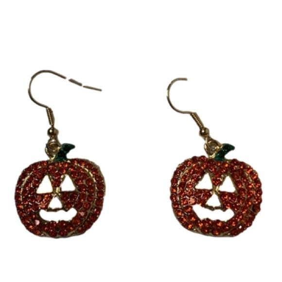 Pumpkin diamond earrings - Picture 2 of 4